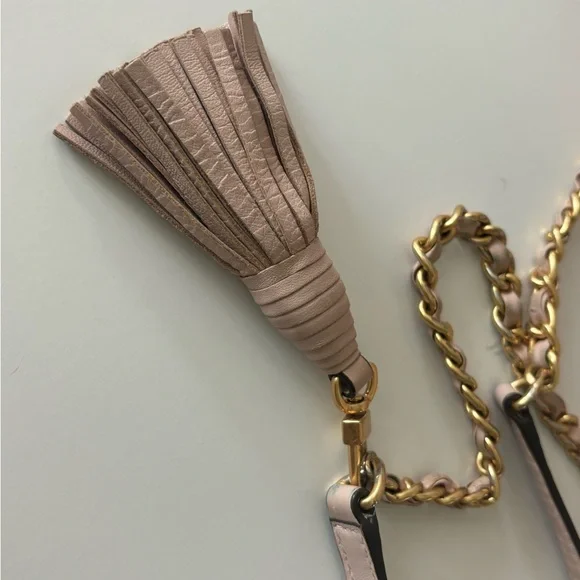 TORY BURCH Fleming Shell Pink Leather Convertible Shoulder Bag $498+ - Picture 7 of 12